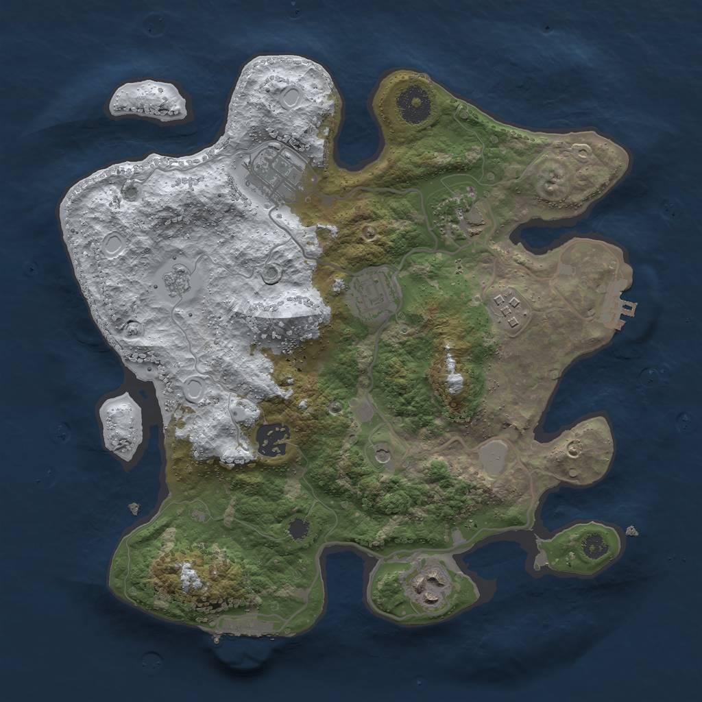 Rust Map: Procedural Map, Size: 3000, Seed: 78271, 15 Monuments