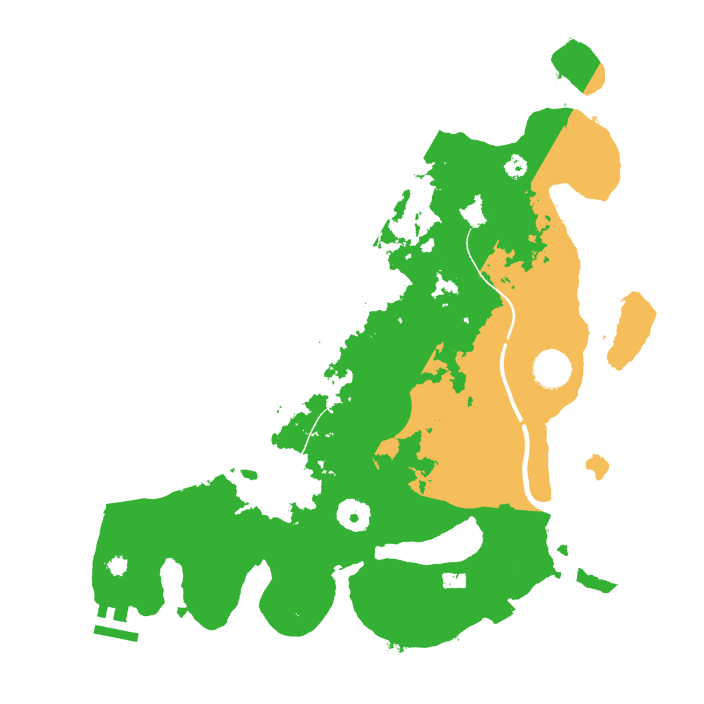 Biome Rust Map: Procedural Map, Size: 3200, Seed: 6126973