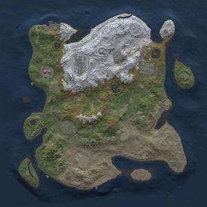 Thumbnail Rust Map: Procedural Map, Size: 3250, Seed: 5, 16 Monuments