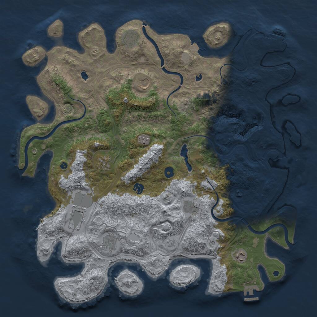Rust Map: Procedural Map, Size: 4500, Seed: 20220429, 15 Monuments