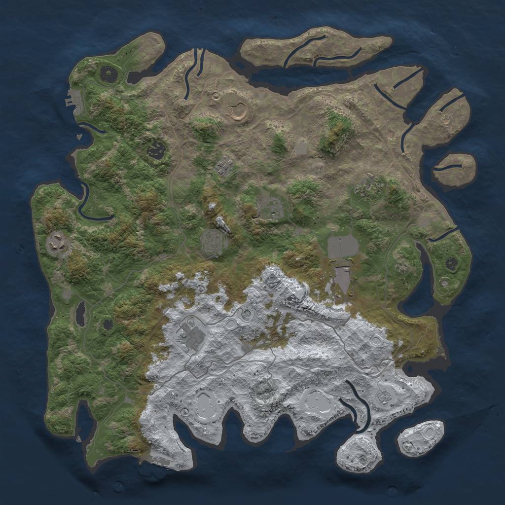 Rust Map: Procedural Map, Size: 4250, Seed: 50, 18 Monuments