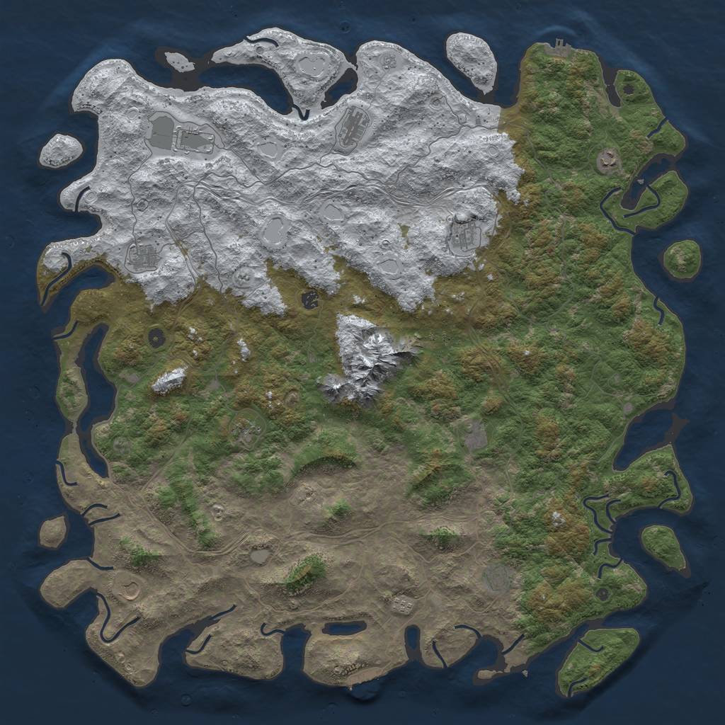 Rust Map: Procedural Map, Size: 6000, Seed: 146289, 20 Monuments