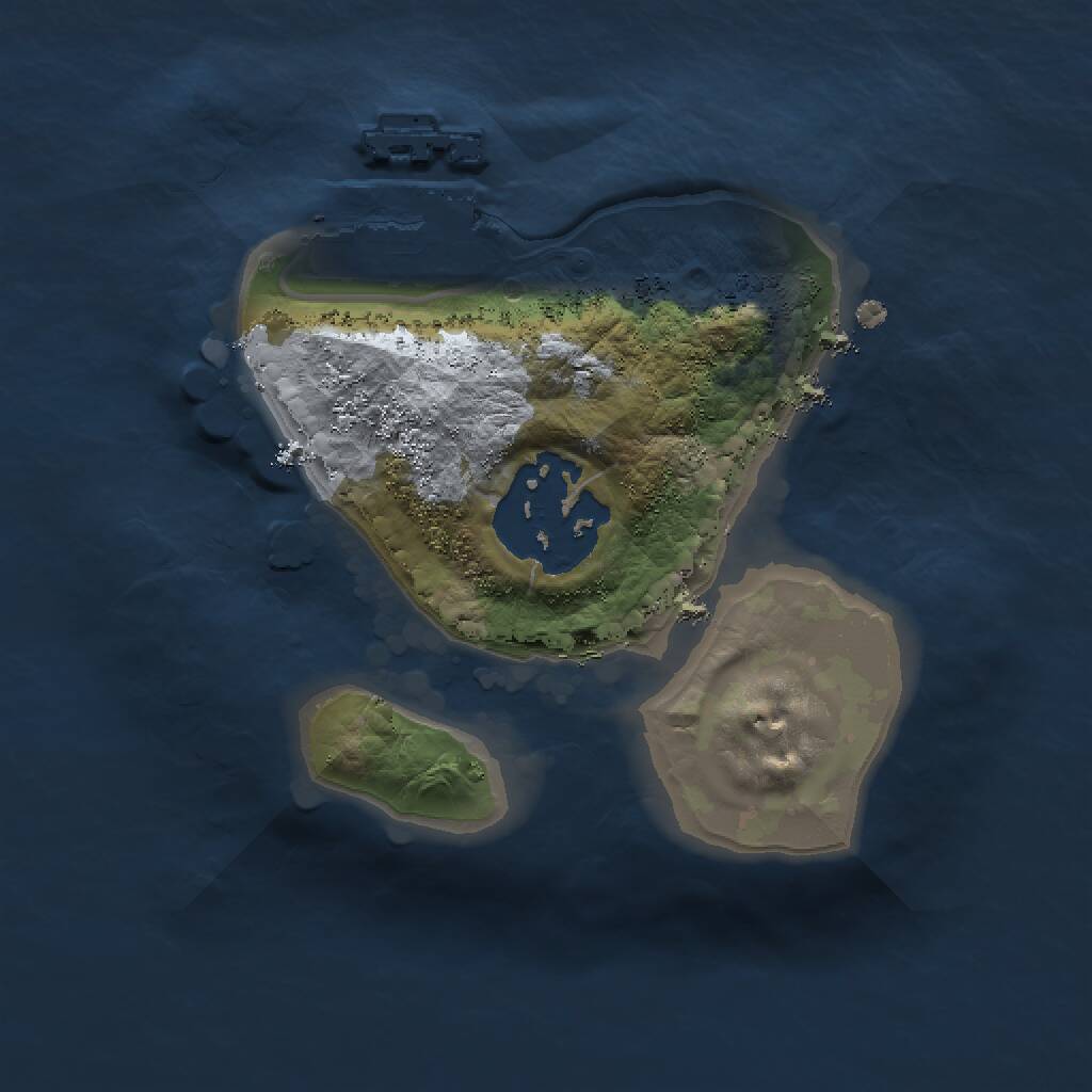 Rust Map: Procedural Map, Size: 1500, Seed: 1456892365, 3 Monuments