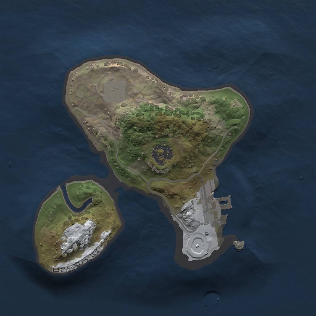 Rust Map: Procedural Map, Size: 1500, Seed: 27576, 5 Monuments