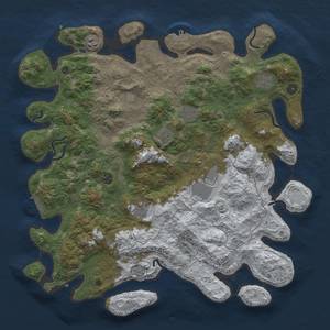 Thumbnail Rust Map: Procedural Map, Size: 4500, Seed: 392062564, 17 Monuments