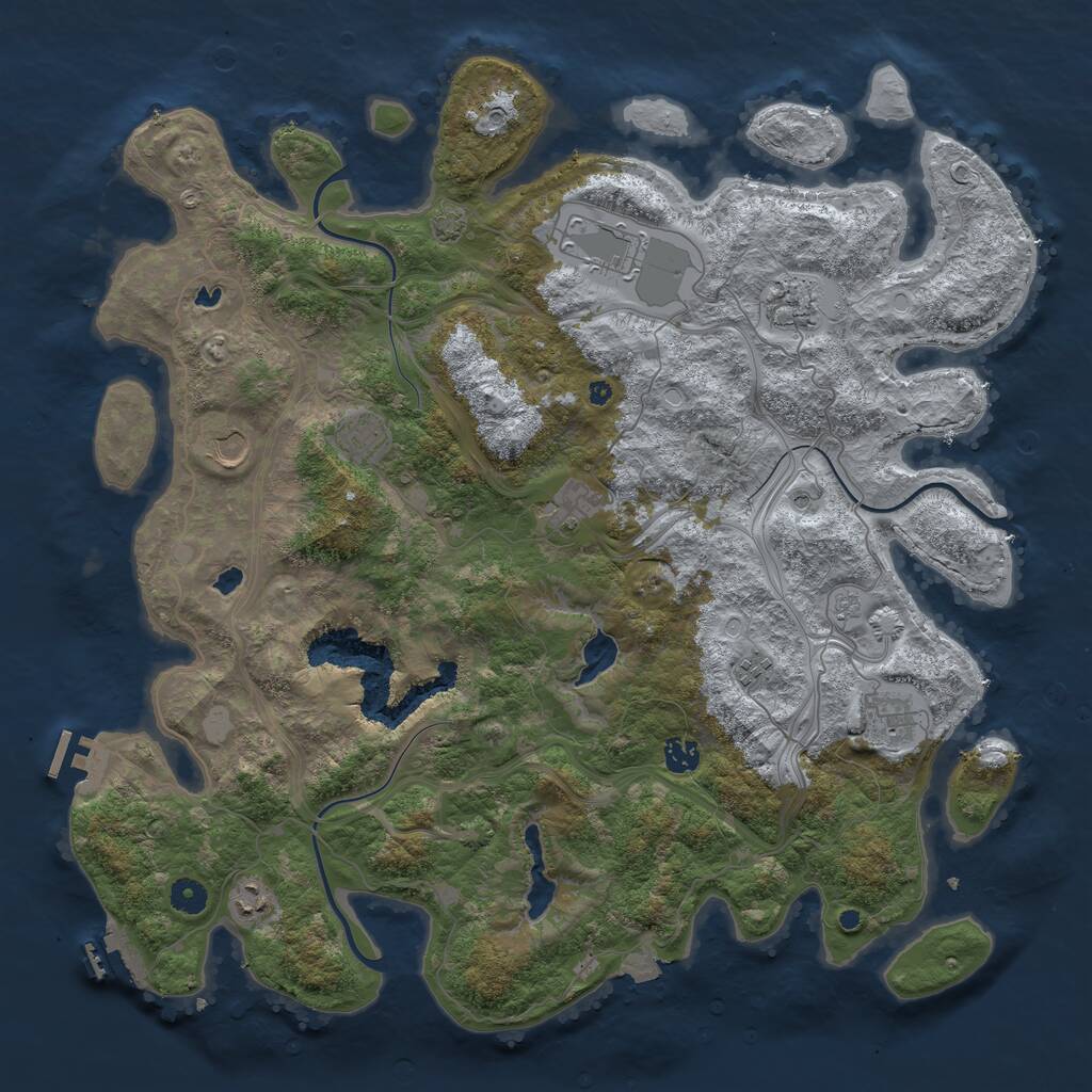 Rust Map: Procedural Map, Size: 4500, Seed: 9002, 15 Monuments