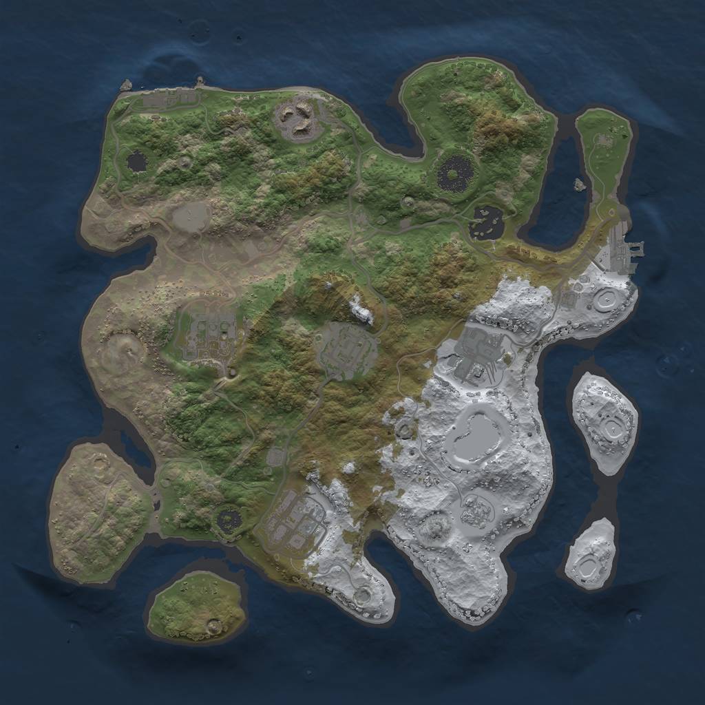 Rust Map: Procedural Map, Size: 2900, Seed: 12456, 14 Monuments
