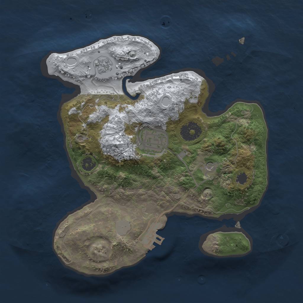 Rust Map: Procedural Map, Size: 2300, Seed: 15, 9 Monuments