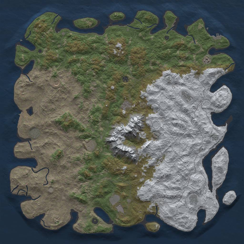 Rust Map: Procedural Map, Size: 6000, Seed: 806920, 20 Monuments