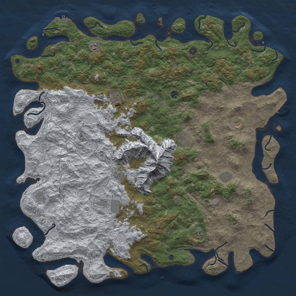 Rust Map: Procedural Map, Size: 6000, Seed: 196641, 20 Monuments