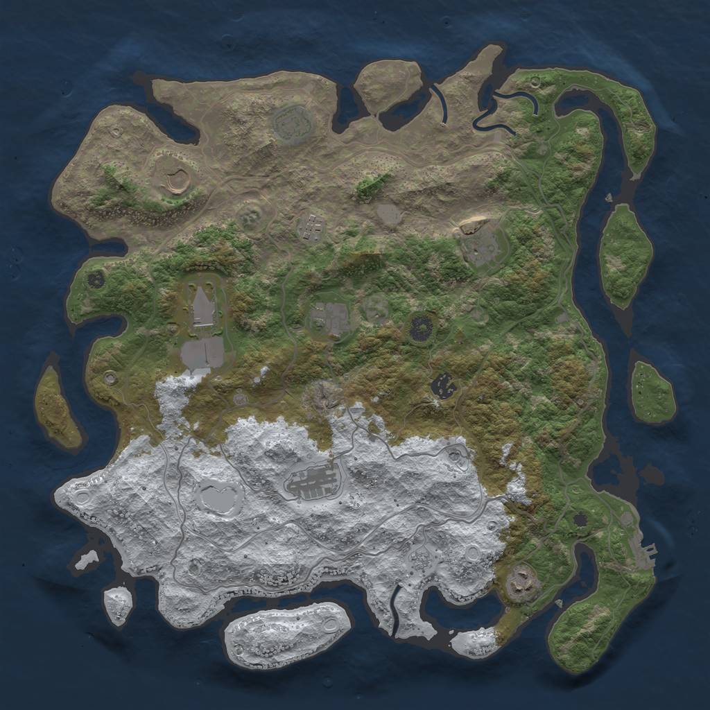 Rust Map: Procedural Map, Size: 4250, Seed: 4459431, 17 Monuments