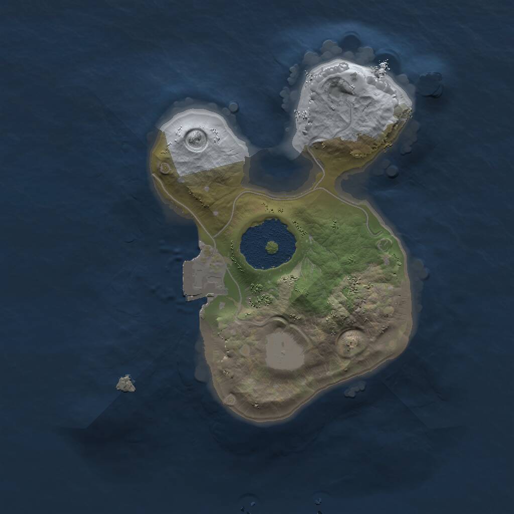 Rust Map: Procedural Map, Size: 1500, Seed: 1993, 1 Monuments