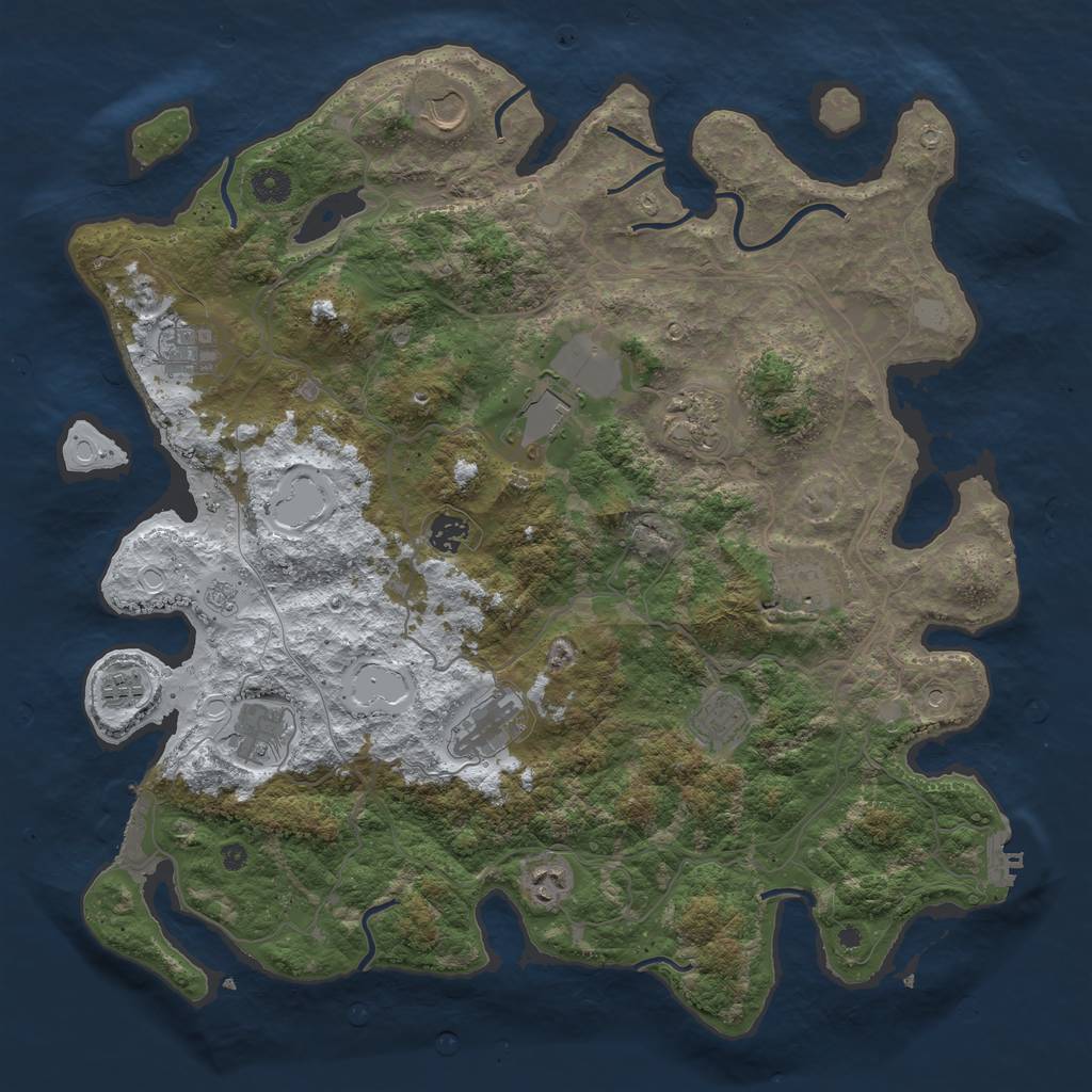 Rust Map: Procedural Map, Size: 4250, Seed: 3145359, 20 Monuments
