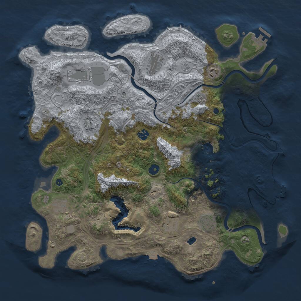 Rust Map: Procedural Map, Size: 4250, Seed: 2313585, 15 Monuments