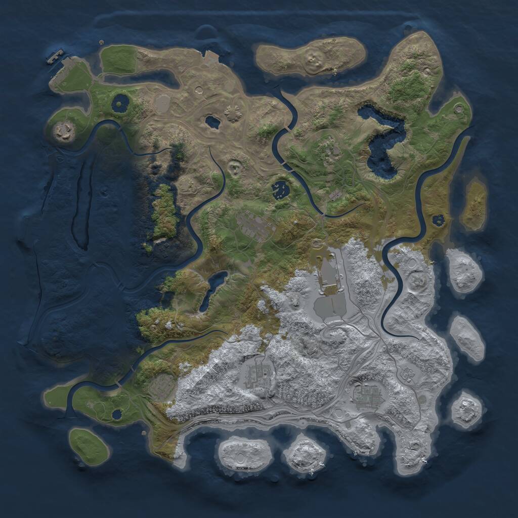 Rust Map: Procedural Map, Size: 4250, Seed: 373342, 15 Monuments