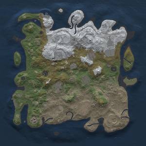 Thumbnail Rust Map: Procedural Map, Size: 3850, Seed: 523142670, 20 Monuments