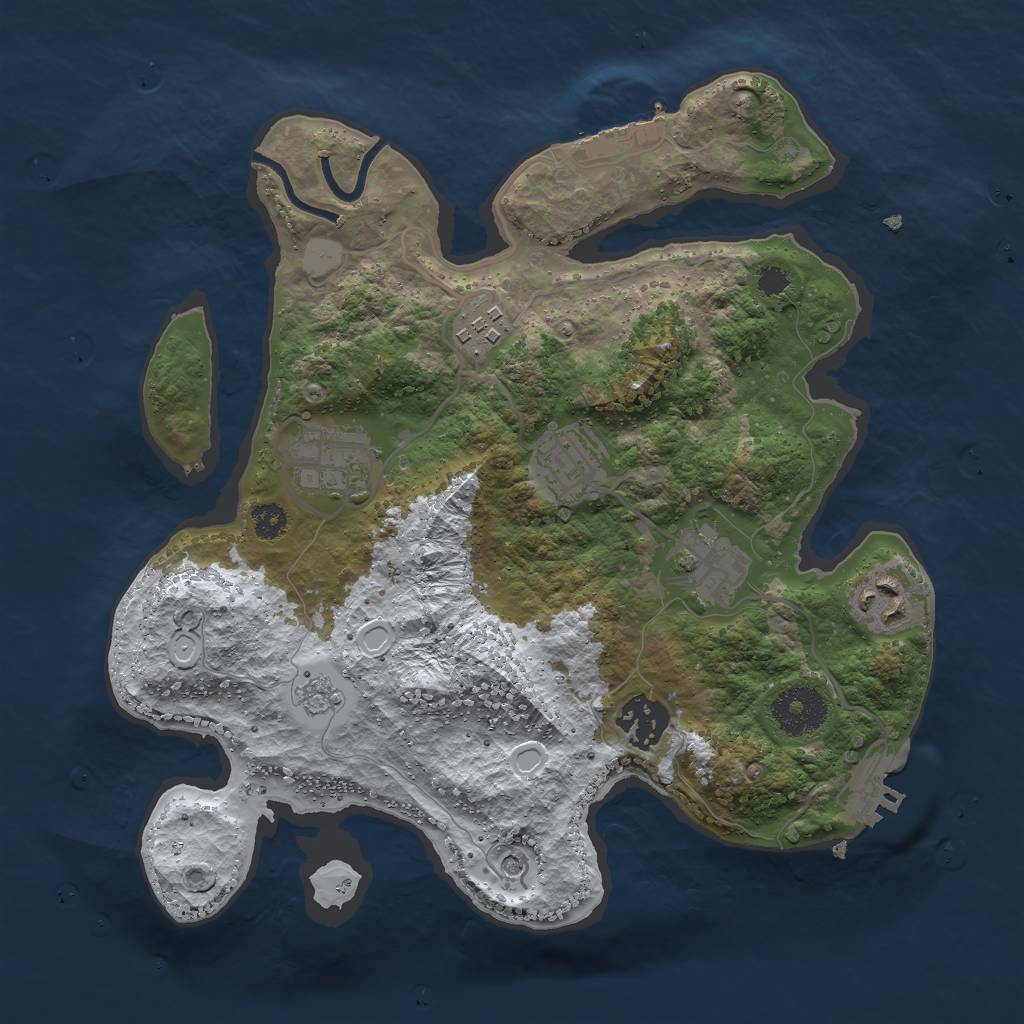 Rust Map: Procedural Map, Size: 3000, Seed: 1580492711, 15 Monuments