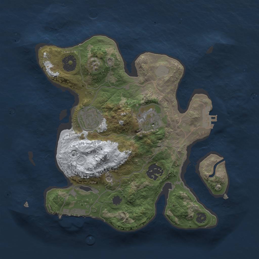 Rust Map: Procedural Map, Size: 2500, Seed: 98154, 11 Monuments