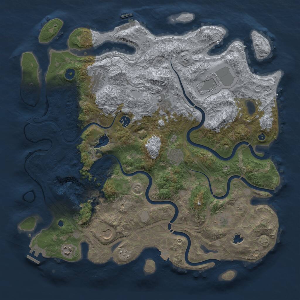 Rust Map: Procedural Map, Size: 4250, Seed: 81244, 15 Monuments
