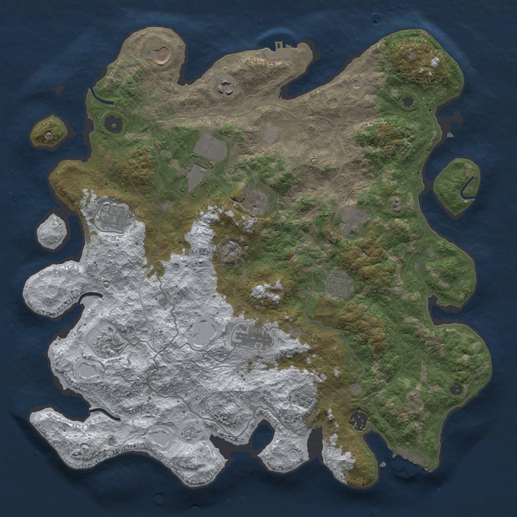 Rust Map: Procedural Map, Size: 4250, Seed: 3298173, 20 Monuments