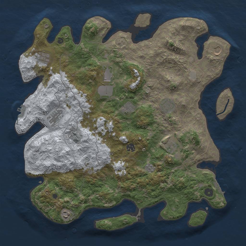 Rust Map: Procedural Map, Size: 4250, Seed: 111099068, 19 Monuments