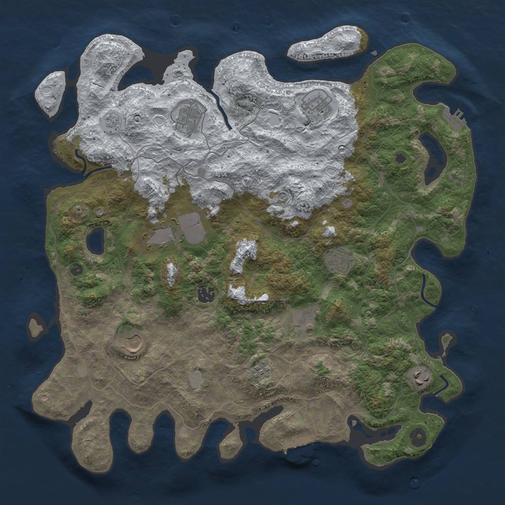 Rust Map: Procedural Map, Size: 4250, Seed: 5624197, 18 Monuments
