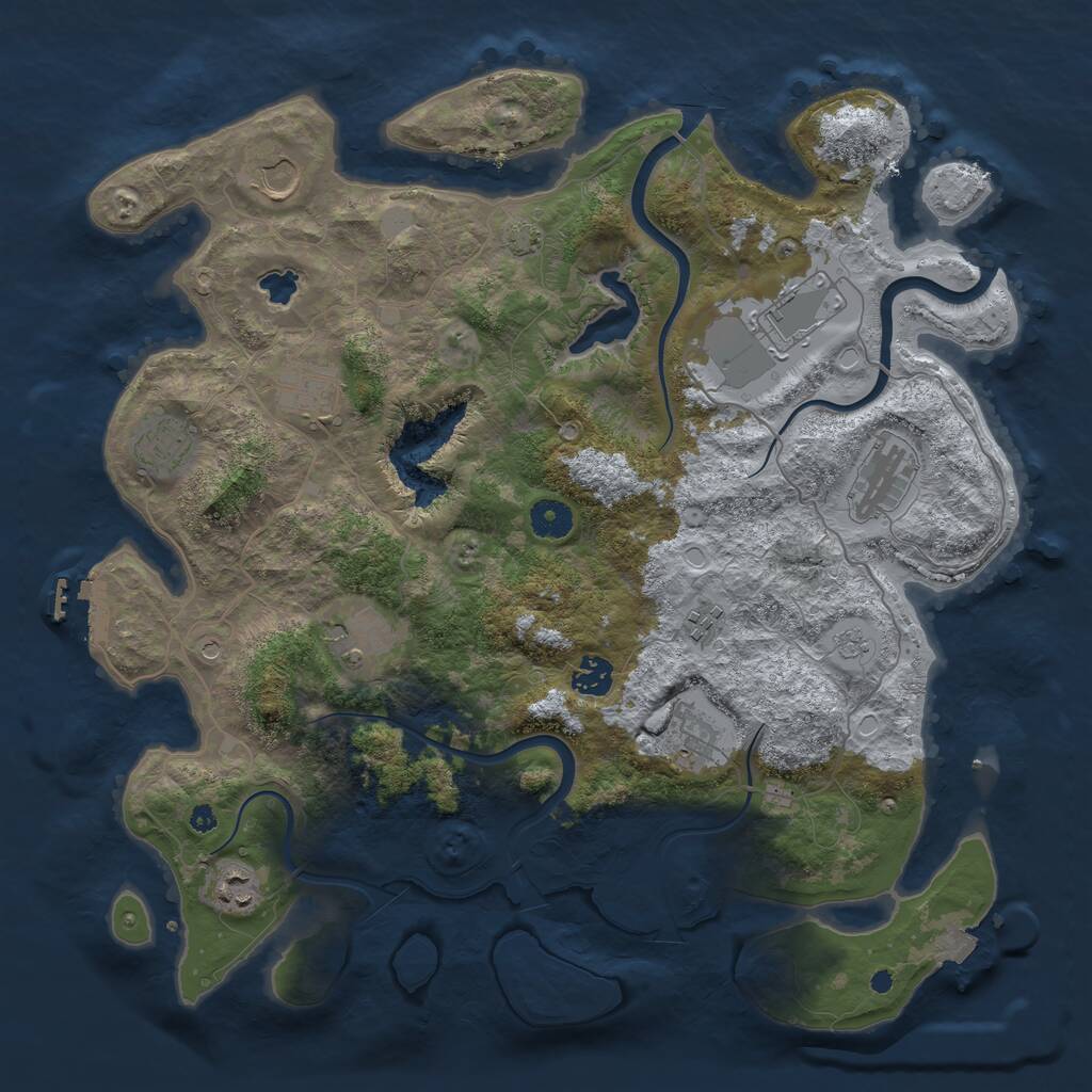 Rust Map: Procedural Map, Size: 4000, Seed: 2112474252, 15 Monuments