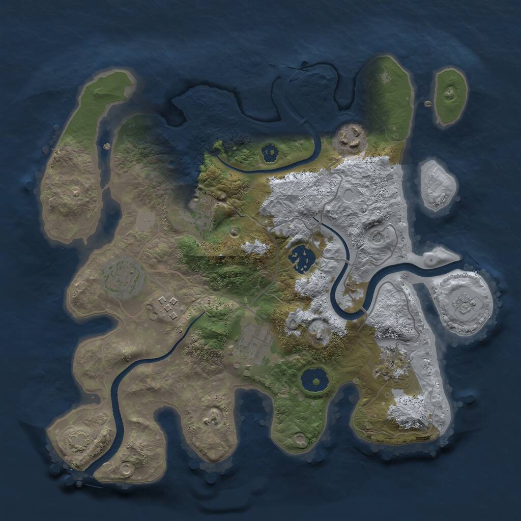 Rust Map: Procedural Map, Size: 3030, Seed: 13600, 11 Monuments