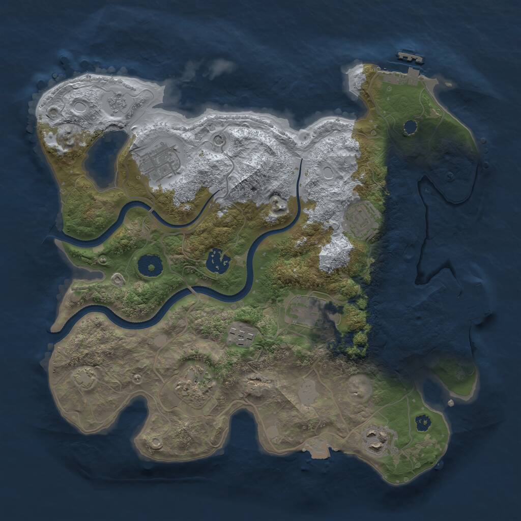 Rust Map: Procedural Map, Size: 3250, Seed: 123177, 13 Monuments