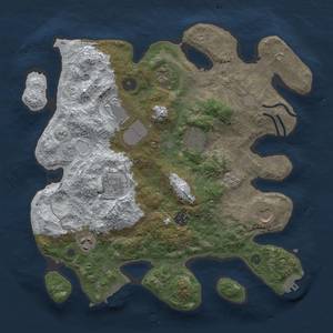 Thumbnail Rust Map: Procedural Map, Size: 3500, Seed: 588, 17 Monuments