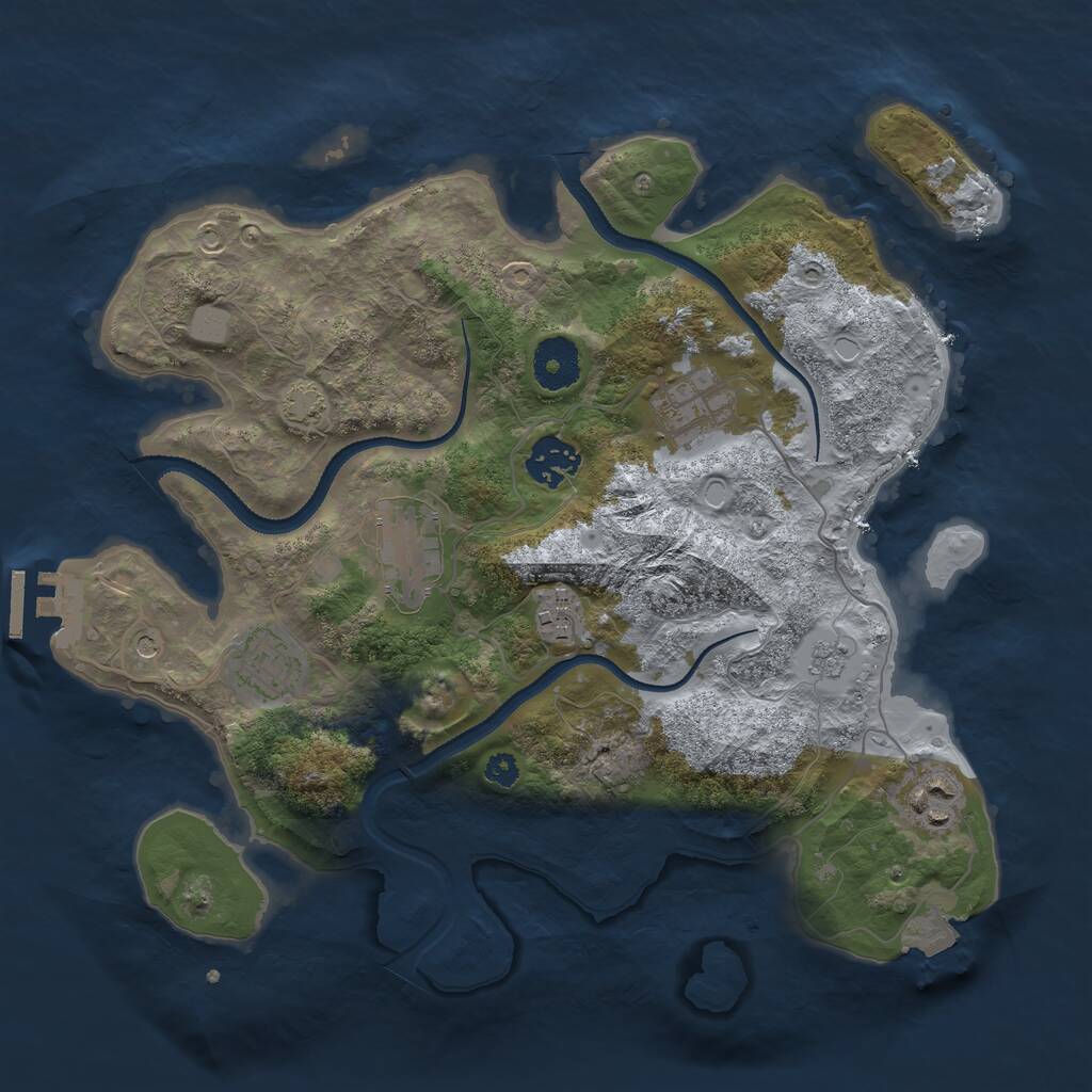 Rust Map: Procedural Map, Size: 3250, Seed: 4875356, 11 Monuments