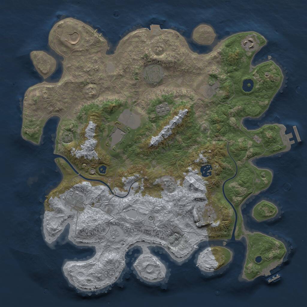 Rust Map: Procedural Map, Size: 3750, Seed: 20220429, 15 Monuments