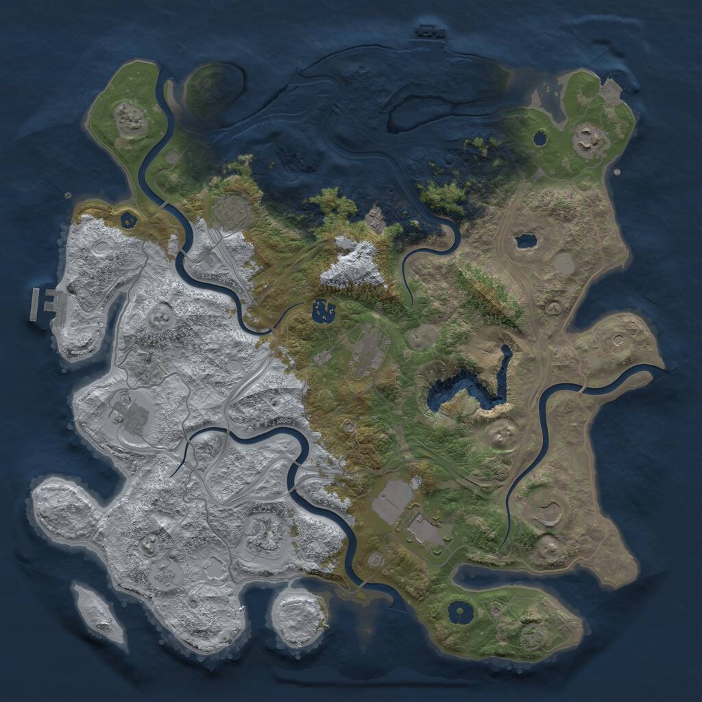 Rust Map: Procedural Map, Size: 4250, Seed: 1572, 15 Monuments