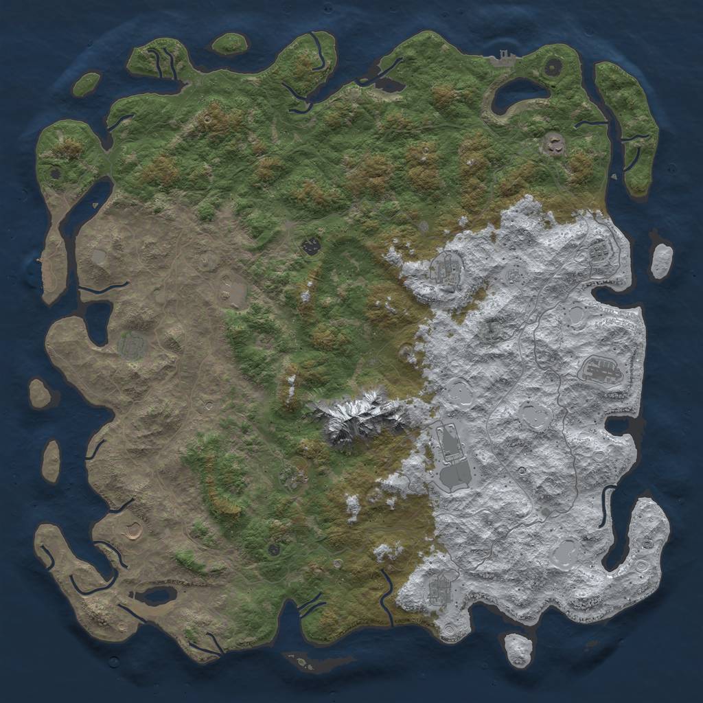 Rust Map: Procedural Map, Size: 6000, Seed: 1648978784, 20 Monuments