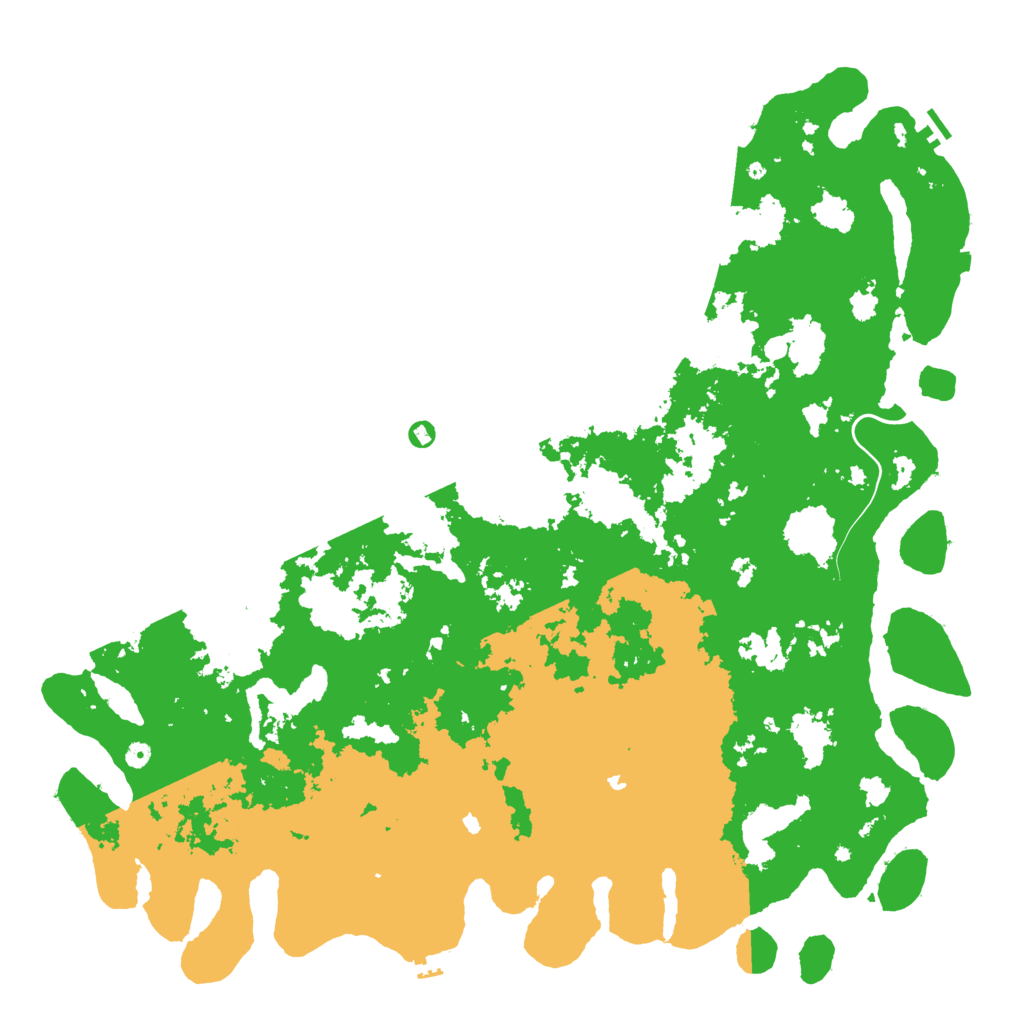Biome Rust Map: Procedural Map, Size: 6000, Seed: 81598447