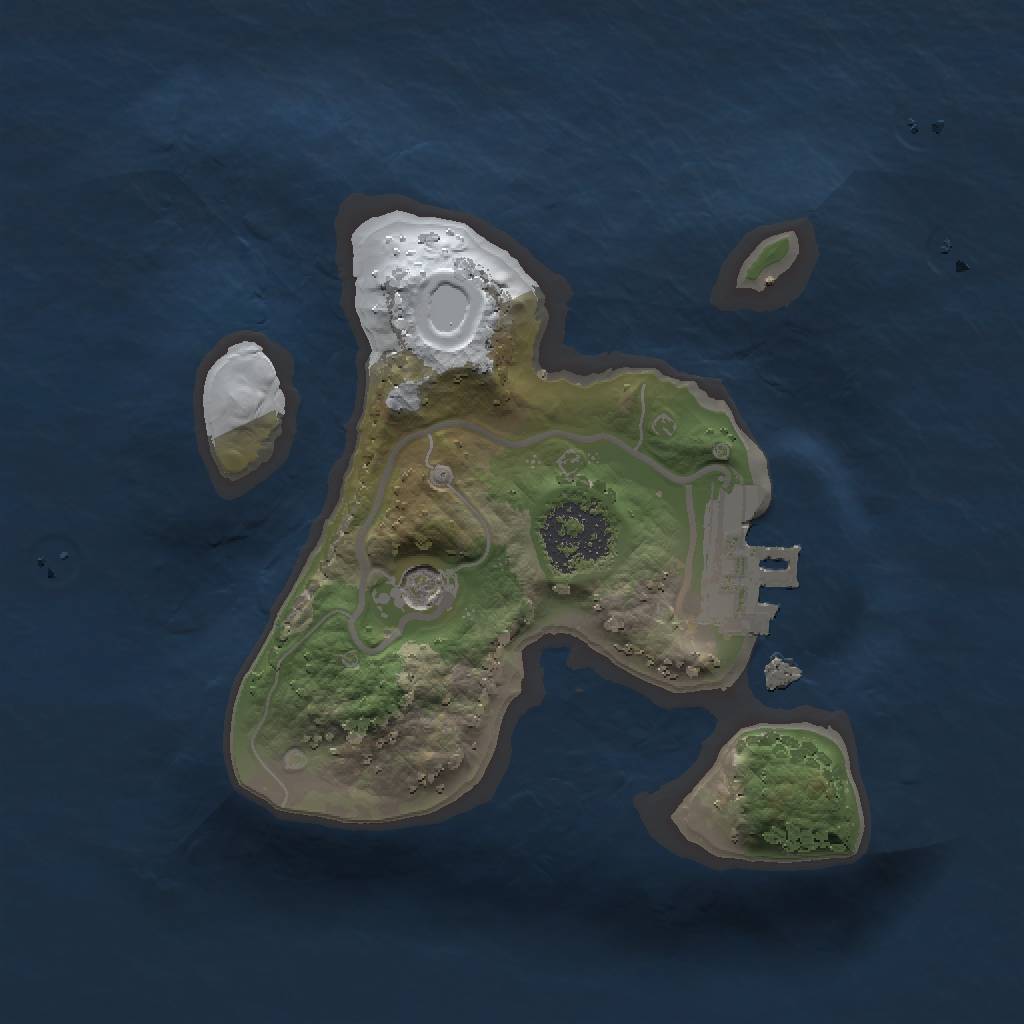 Rust Map: Procedural Map, Size: 1500, Seed: 81598447, 6 Monuments