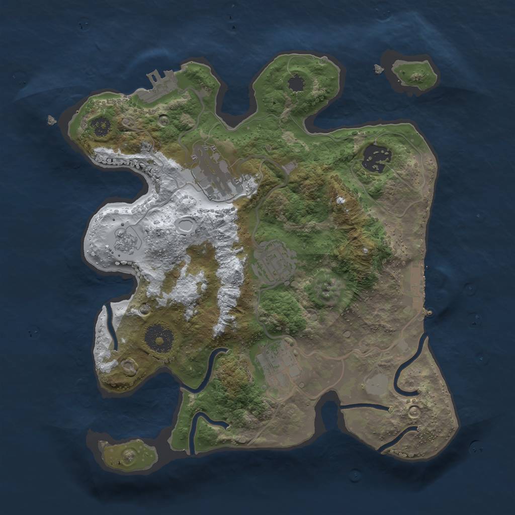 Rust Map: Procedural Map, Size: 2700, Seed: 34178651, 12 Monuments