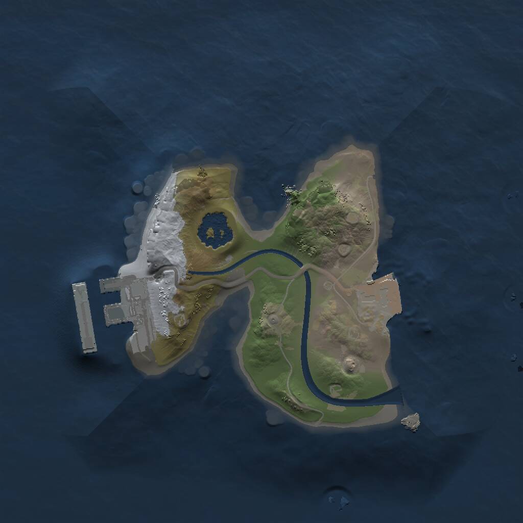 Rust Map: Procedural Map, Size: 1500, Seed: 9800, 2 Monuments