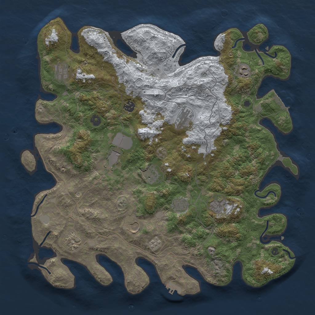 Rust Map: Procedural Map, Size: 4300, Seed: 1527340152, 20 Monuments