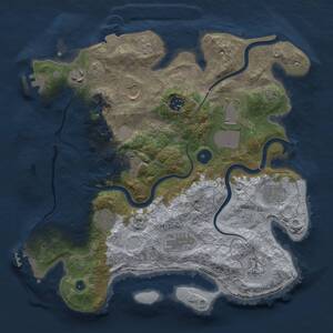 Thumbnail Rust Map: Procedural Map, Size: 3500, Seed: 4399453, 16 Monuments