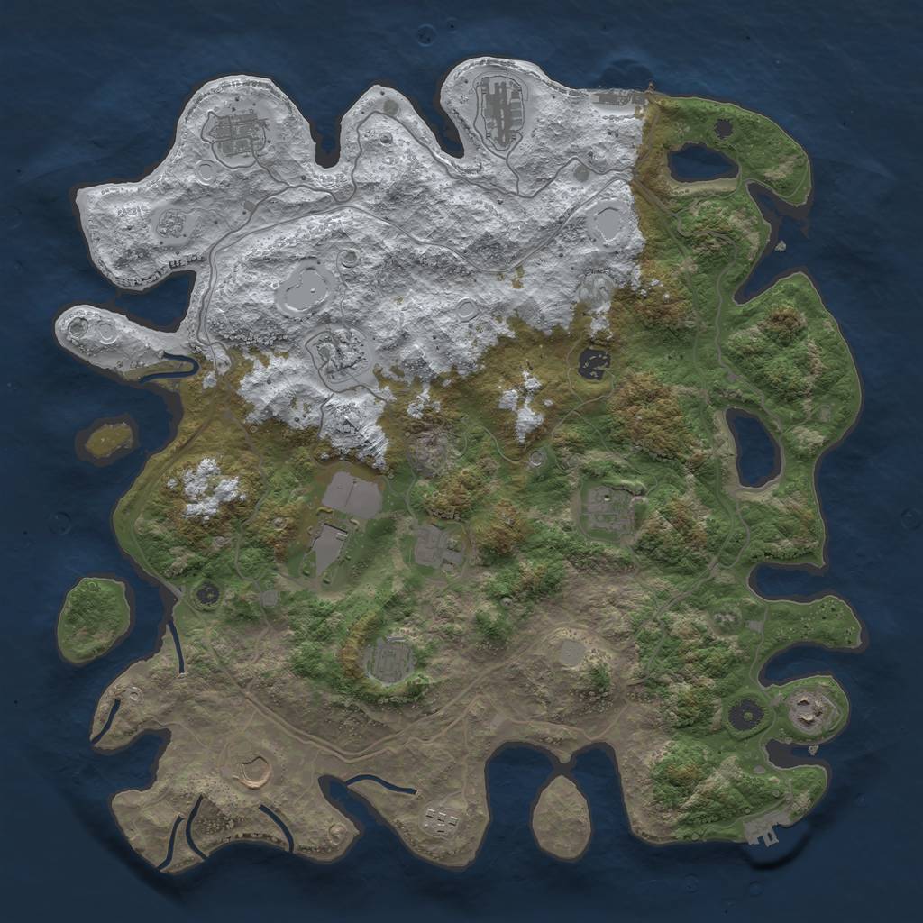 Rust Map: Procedural Map, Size: 4300, Seed: 86, 20 Monuments