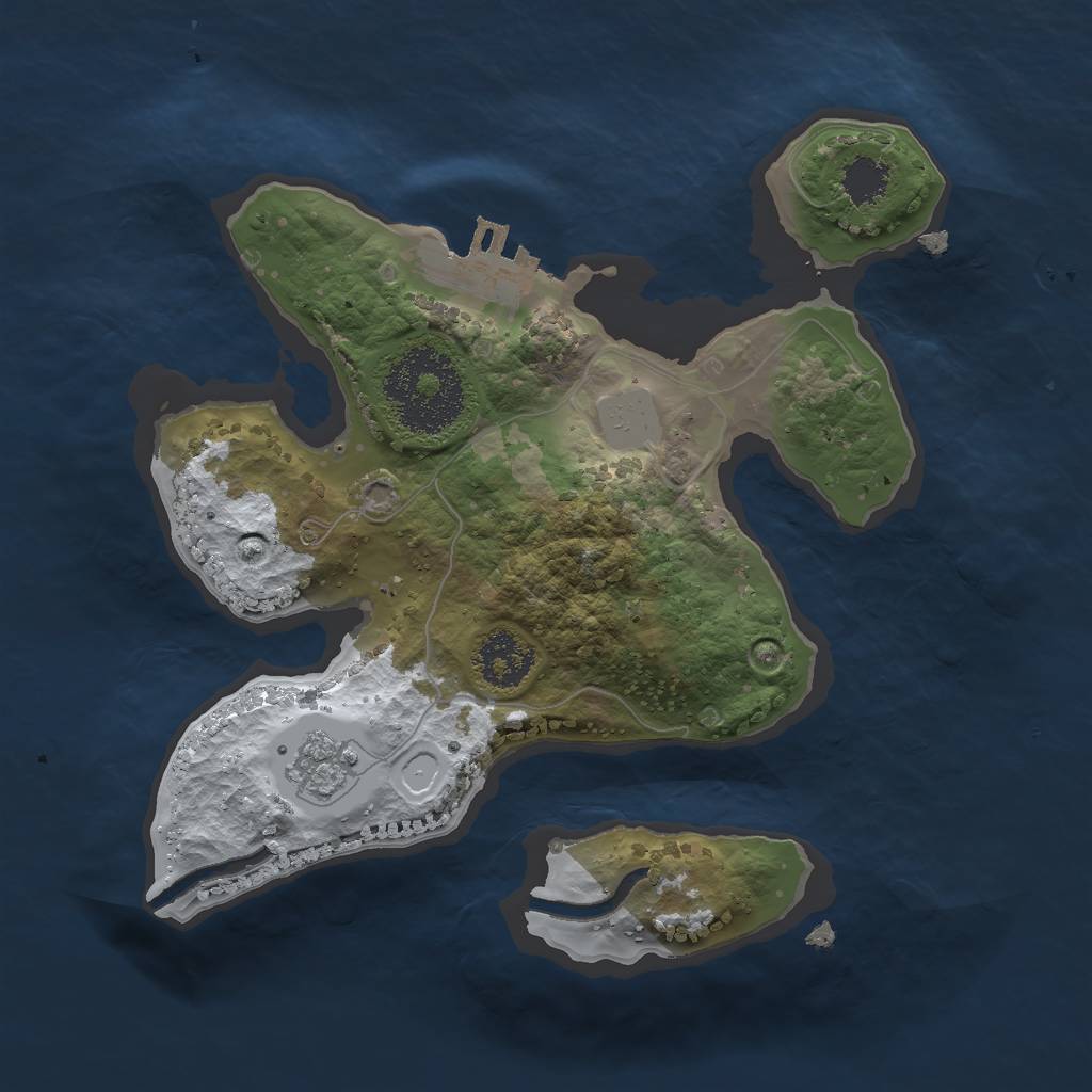 Rust Map: Procedural Map, Size: 2000, Seed: 975, 7 Monuments