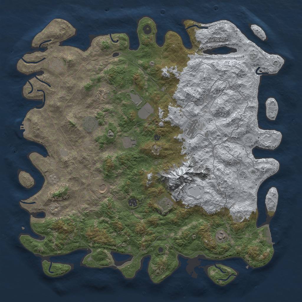 Rust Map: Procedural Map, Size: 5000, Seed: 81618976, 20 Monuments