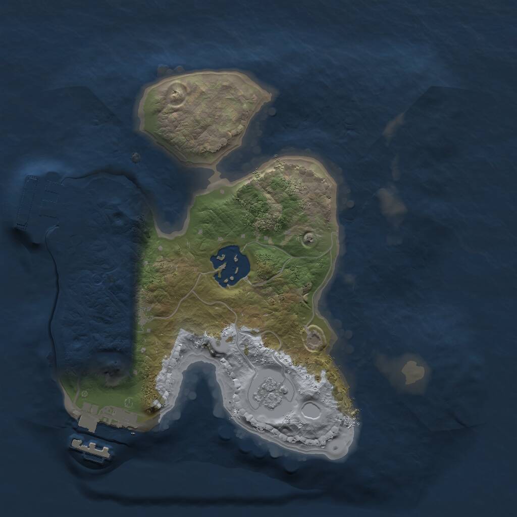 Rust Map: Procedural Map, Size: 2000, Seed: 994912967, 5 Monuments