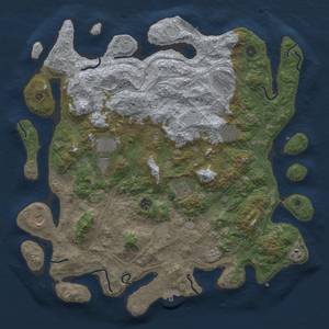 Thumbnail Rust Map: Procedural Map, Size: 4500, Seed: 93726481, 18 Monuments