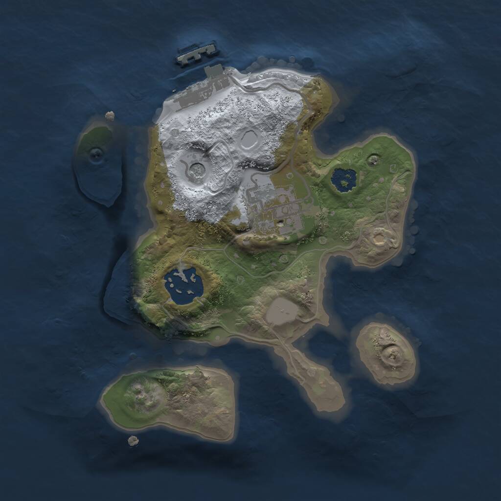 Rust Map: Procedural Map, Size: 2000, Seed: 4598, 5 Monuments