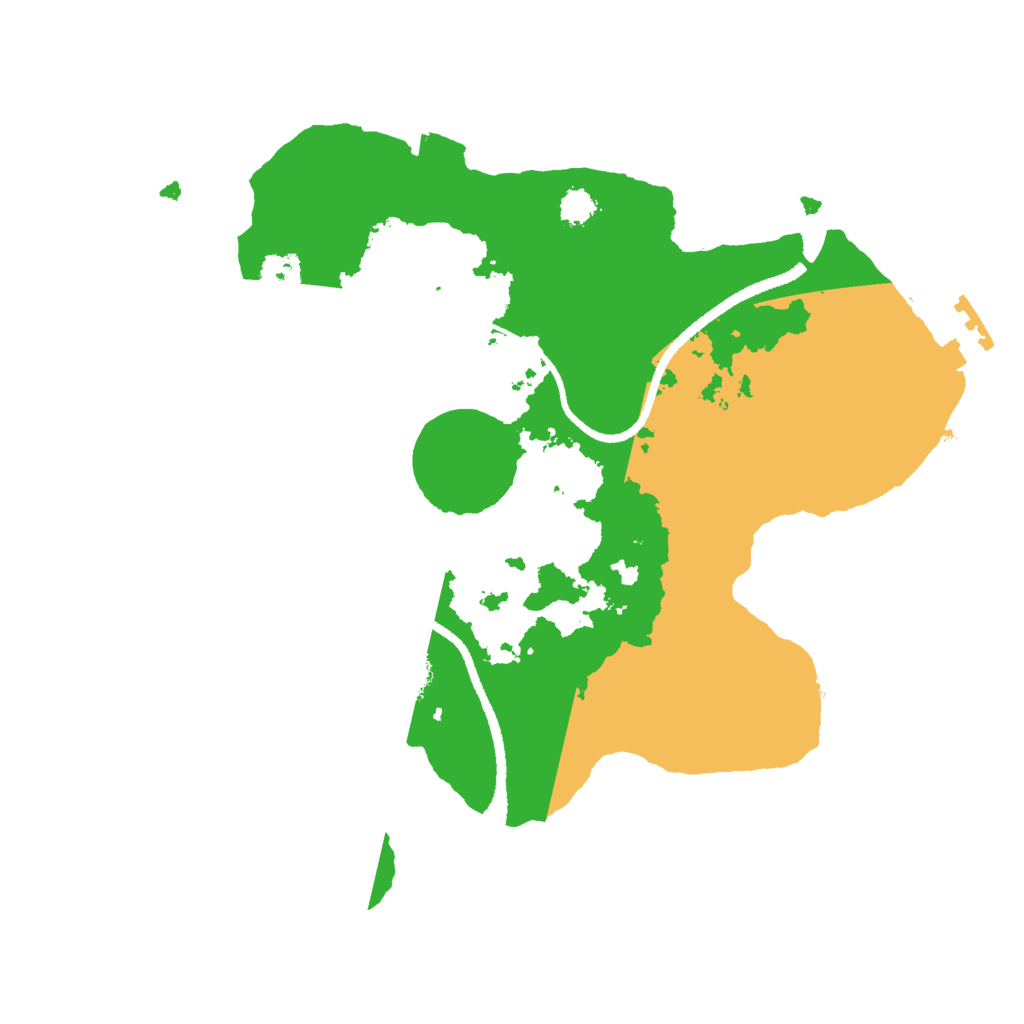 Biome Rust Map: Procedural Map, Size: 2600, Seed: 1000