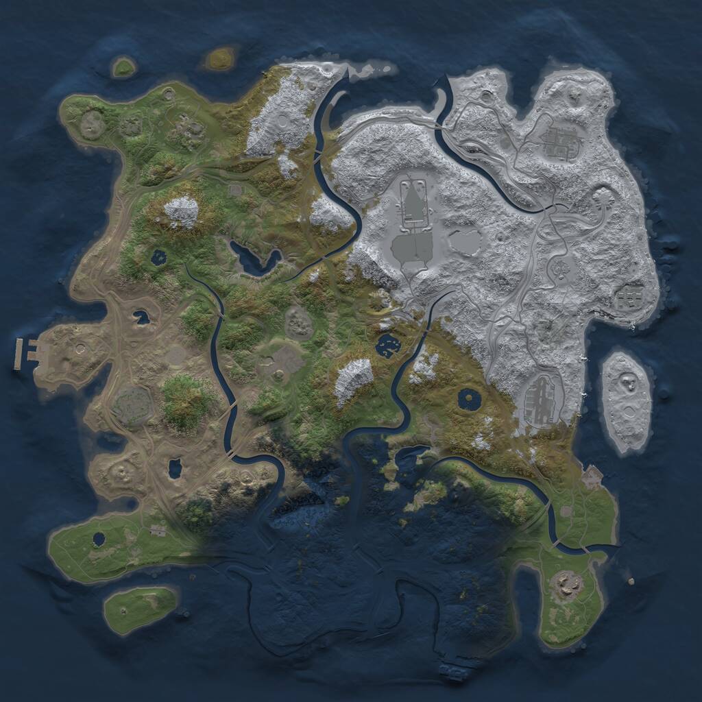 Rust Map: Procedural Map, Size: 4500, Seed: 97800, 15 Monuments