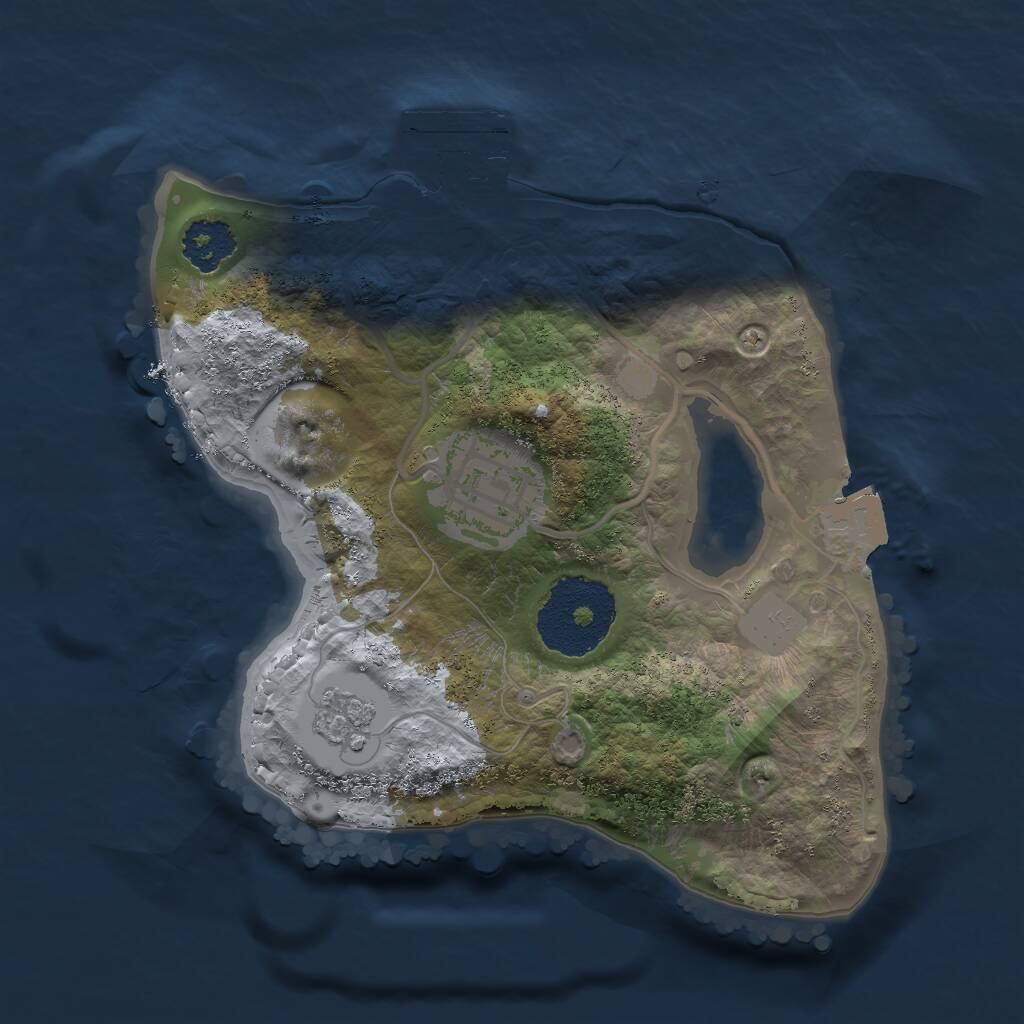 Rust Map: Procedural Map, Size: 2000, Seed: 737212, 4 Monuments