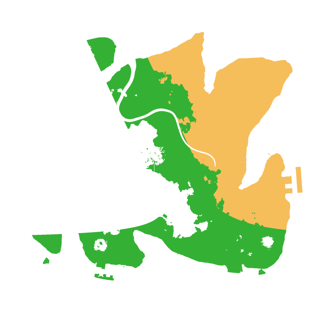 Biome Rust Map: Procedural Map, Size: 2500, Seed: 345843513